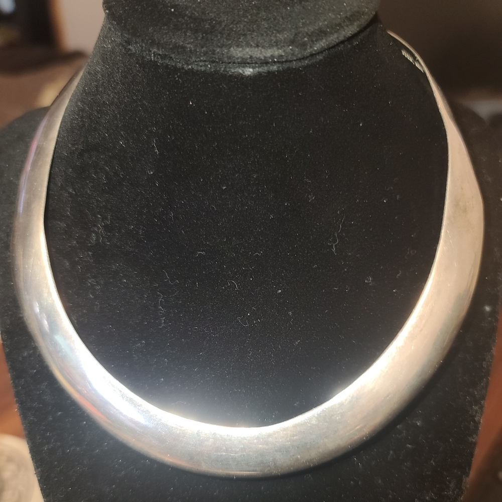 Vintage Native Sterling silver Collar necklace